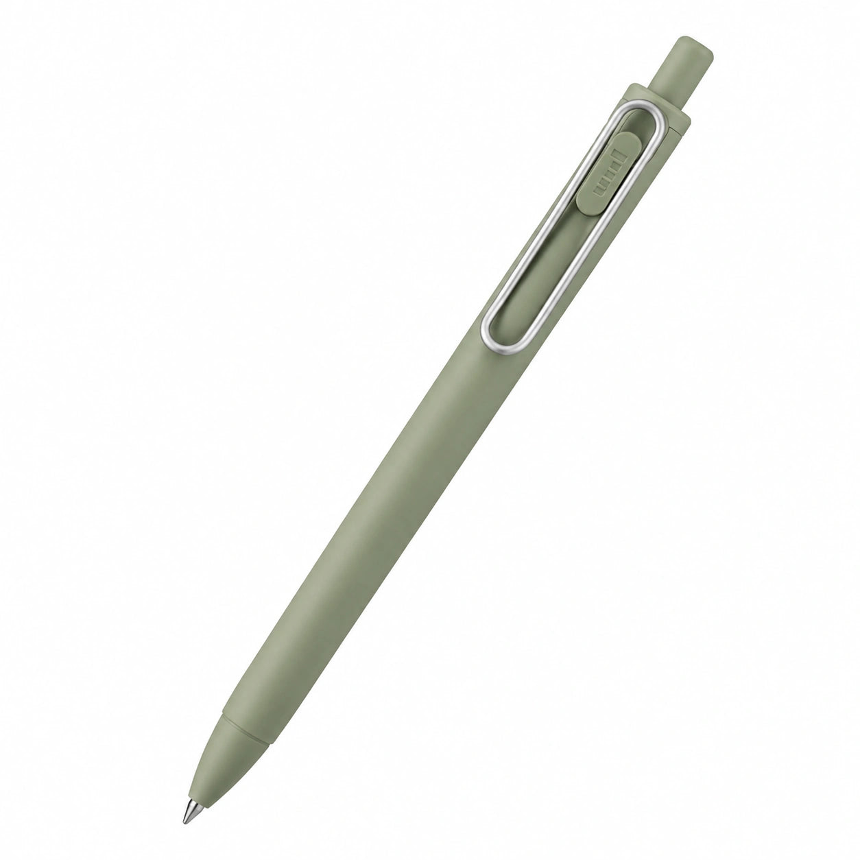 Bolígrafo retráctil verde oliva, punta fina 0.5mm