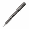 Pluma estilográfica gris metálico con clip resistente