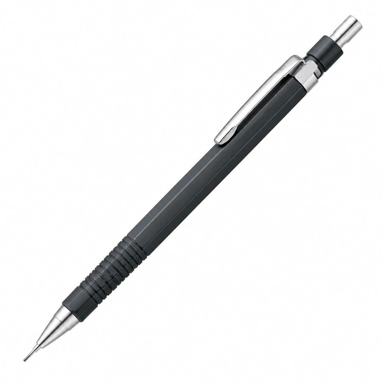 Portaminas Automático Negro 0.5 mm con Cuerpo Ergonómico