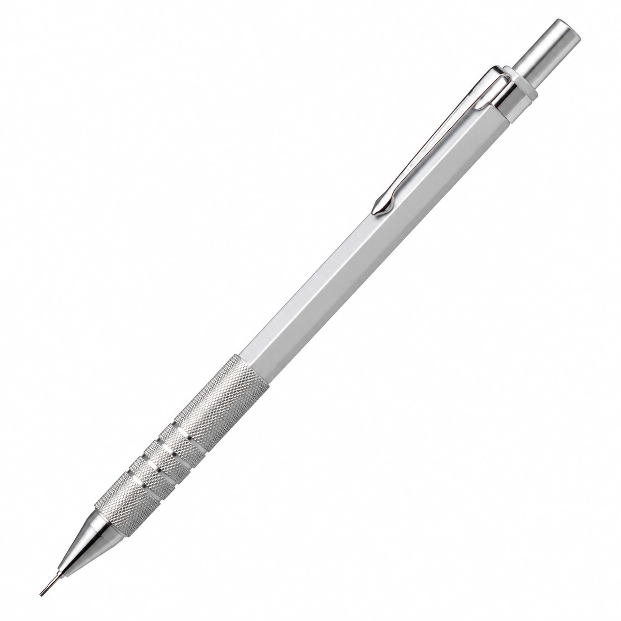 Portaminas Metálico Automático 0.5mm Plateado