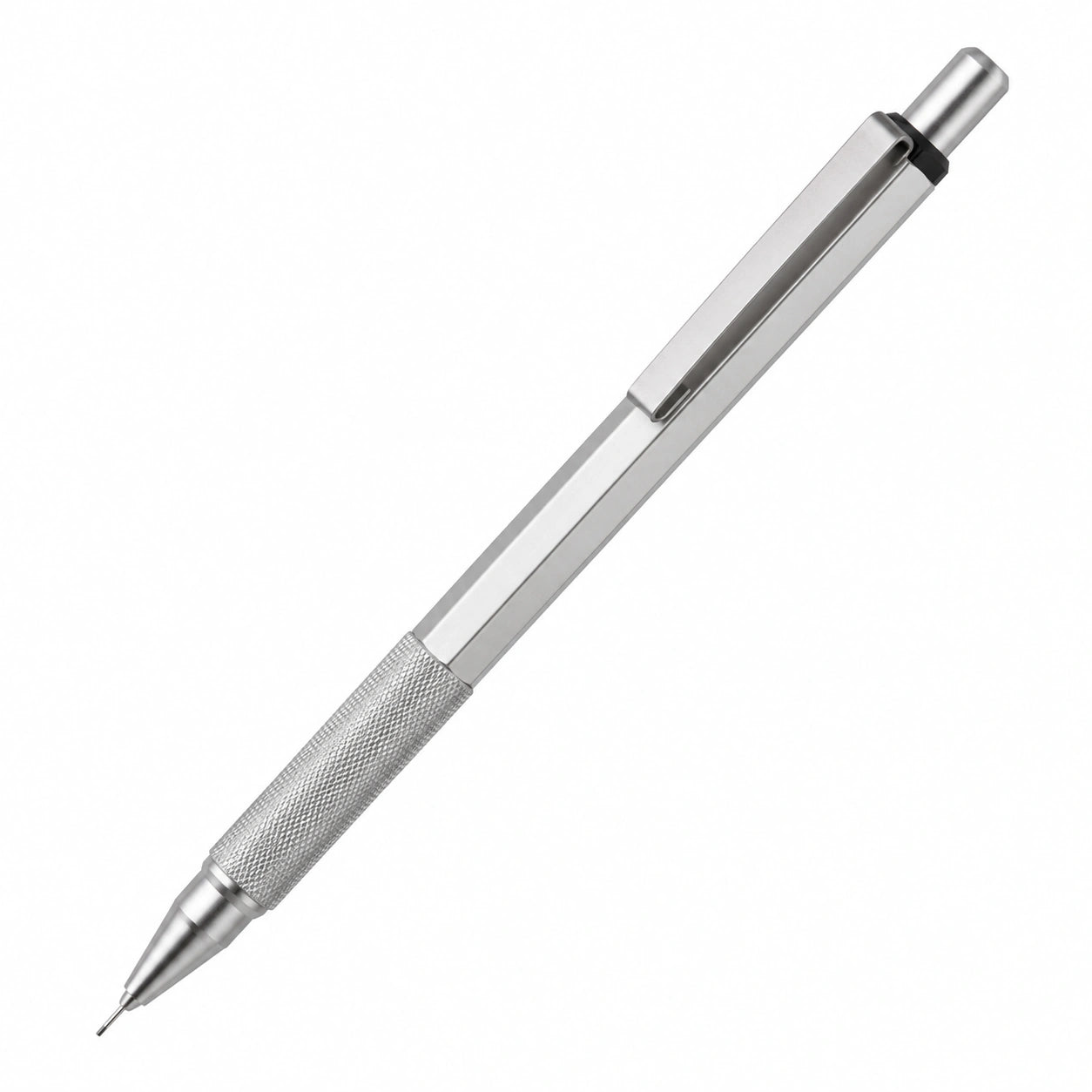 Portaminas de Metal Plateado 0.5mm Reemplazable
