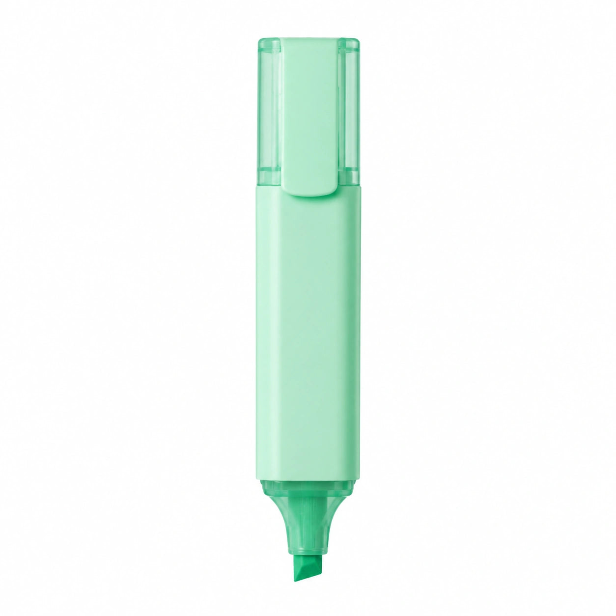 Marcador Resaltador Verde Menta con Punta Biselada