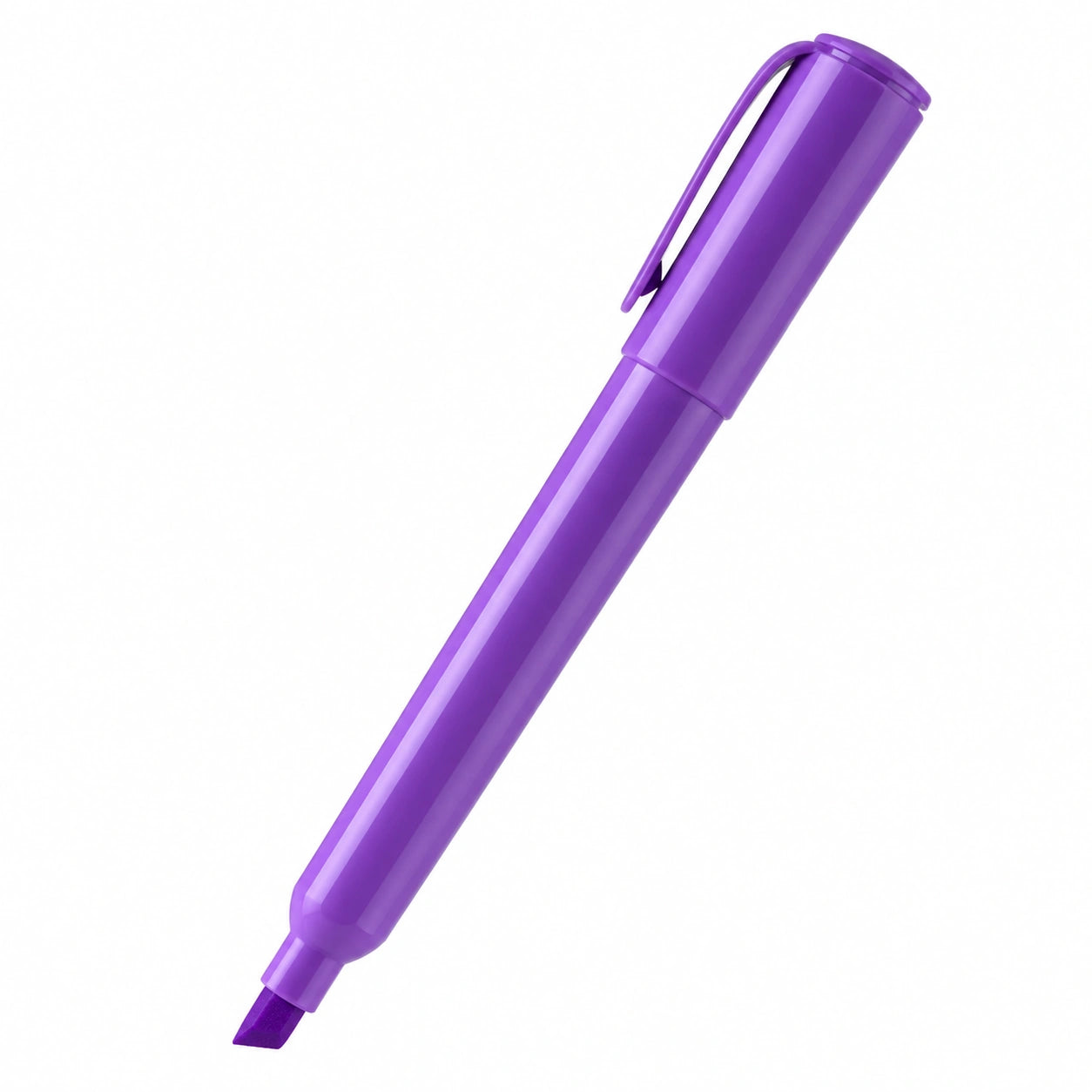 Marcador Fluorescente Punta Cincel Violeta